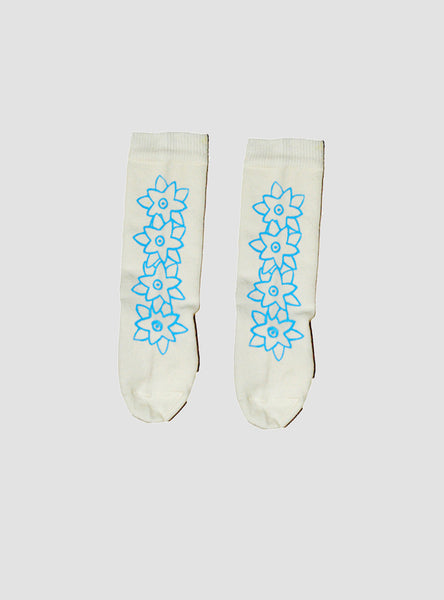 Daffodil Powder Blue Knee Socks & Leggings