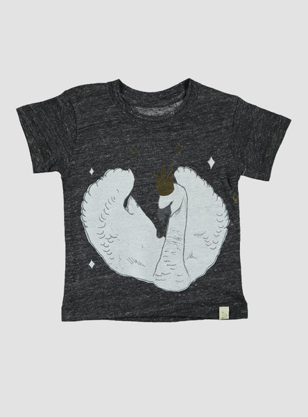 Swan Eco Heather Black Tee