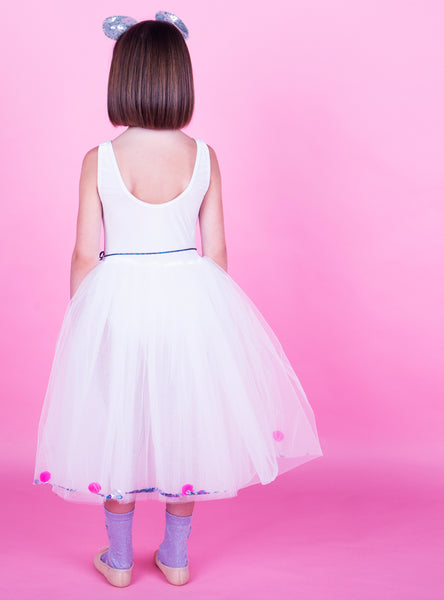 Confetti Tutu Dress - White